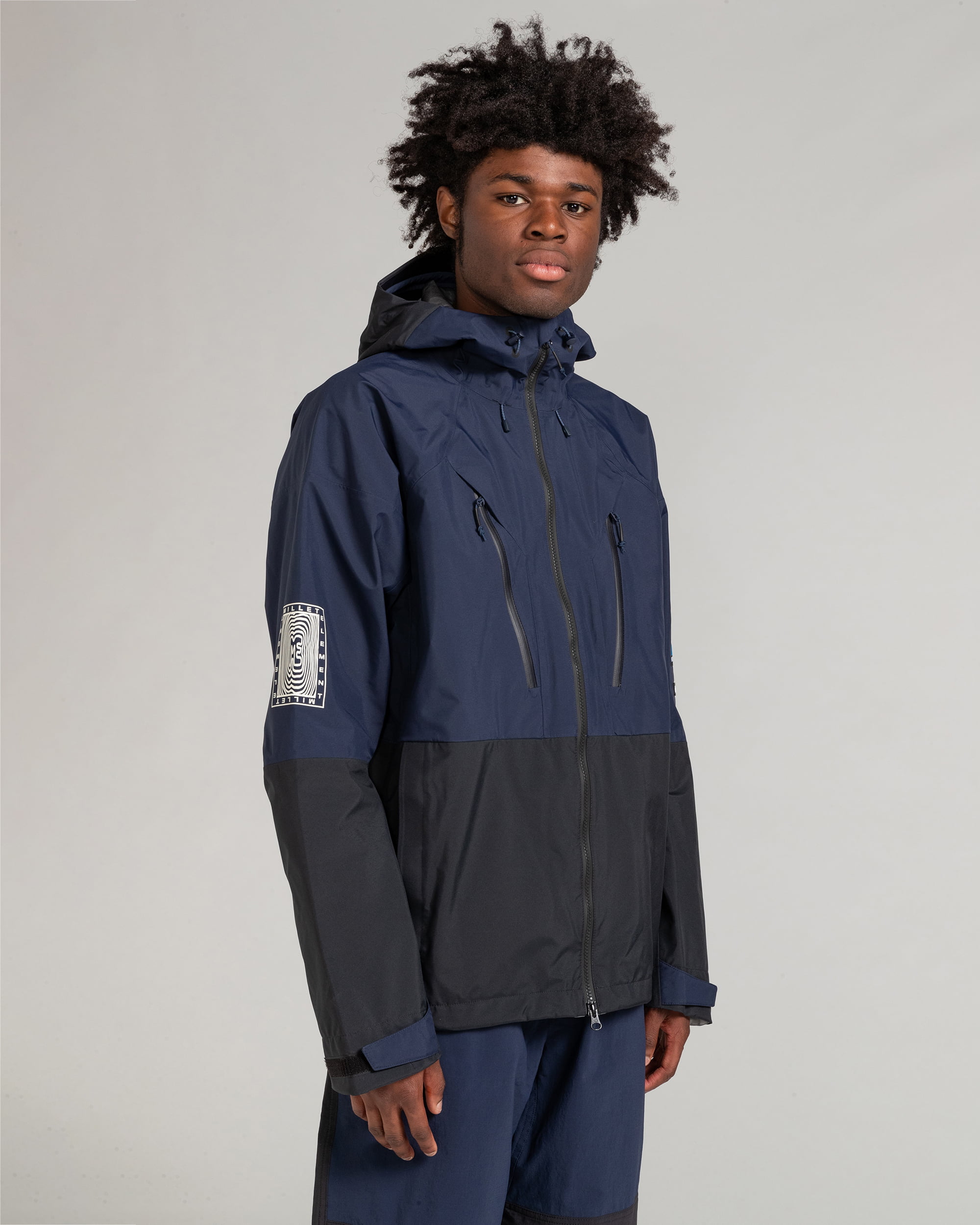 Купить мембранная куртку ELEMENT x Millet Gore-Tex Rainshell синий