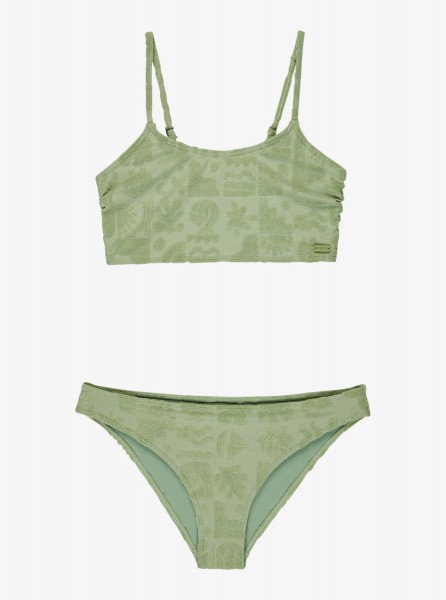 ������-������� beach check crop top set