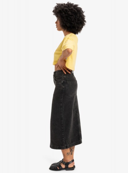 ������� ���� long denim skirt